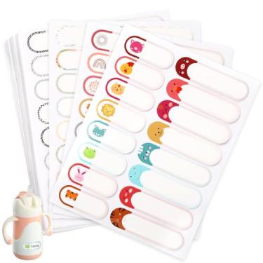 Imagem de 576 peças de etiquetas autoadesivas para crianças, creche, etiquetas para escola, garrafas de água para roupas, creches e materiais escolares