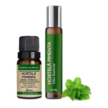 Imagem de Kit Óleo Essencial Menta Piperita + Roll On 10Ml - Puro - Essência Do 
