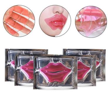 Imagem de Kit 50 Máscara Labial Hidrogel Colágeno Adesivo Hidratante Lábios Skin