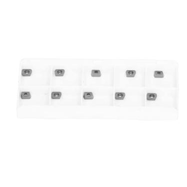 Imagem de 10 peças de inserções de metal duro revestidas inserções de torneamento indexáveis ​​tipo de clipe de máquina de fresagem de torno para fresadora CNC e aplicações de torneamento (LPGT010210ER-GM)