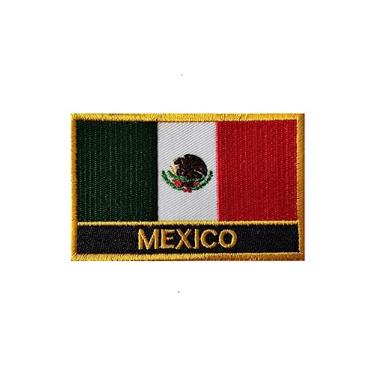 Imagem de Ruoming 1 aplique de bandeira do México bordado a ferro ou costurado tático militar nacional do México