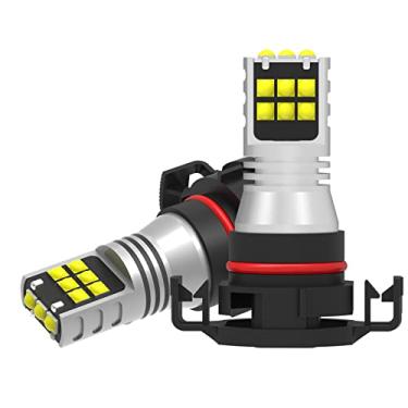 Imagem de AUTOGINE Lâmpadas LED de neblina 2504 PSX24W, 2600 lúmens extremamente brilhantes 3030-SMD 12276 lâmpadas de LED para automóveis, motocicletas, carros, caminhões, SUV, neblina DRL, luzes (branco xenon