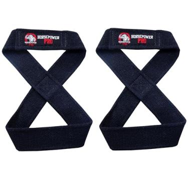 Imagem de HORSEPOWER PRO Strap 8 Musculação – Faixa de Proteção para Punho – Mais Pegada, Segurança e Desempenho no Treino – Levantamento de Peso, Academia e Crossfit - Super Resistente com 7 Camadas de Costura – O PAR