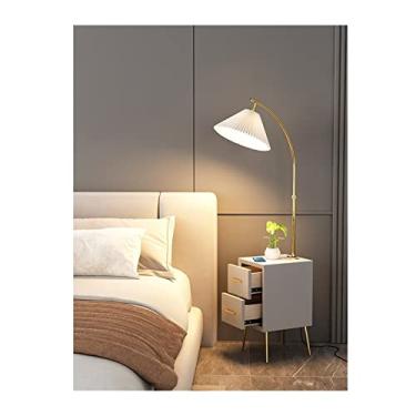 Imagem de GRFIT Mesa de cabeceira com mesa de cabeceira inteligente leve mesa lateral para quarto prateleira multifuncional mesa de cabeceira (cor: B)