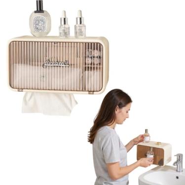Imagem de Organizador de Banheiro com Porta Papel Higiênico, Cor Creme