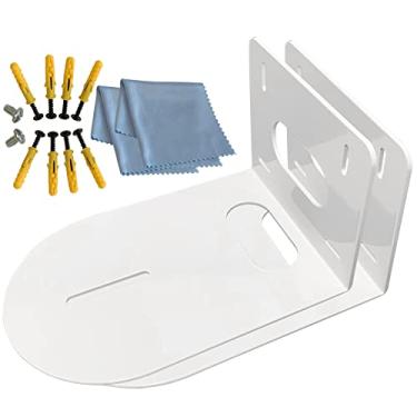 Imagem de Ferstnor 2 Pack PTZ Camera Wall Mount Bracket White Sturdy Durable Universal Support Compatible with Most Centre Mount Cameras Complete with Microfibre Cleaning Cloth and Installation Hardware