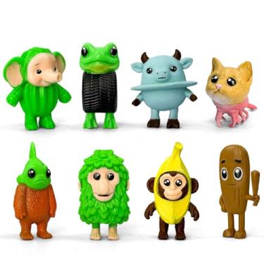 Imagem de 8Pcs Italian Brainrot Action Figures,Tralalero Travala Toy Set Tralalero Travala,Tung Tung Tung Sahur, Brr Brr Patapim - Brainrot fidget Toys,Decorations Gifts for Office Room Figurine Decor (8PCS-A)