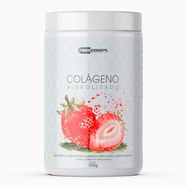 Imagem de Colágeno Protein Hidrolisado Pro Corps Alta Concentração - 300g Sabor Morango