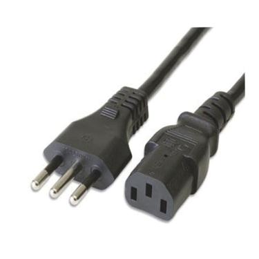 Imagem de Cabo de alimentação para PC 1,8 m 220V 10A fêmea C13 para macho preto