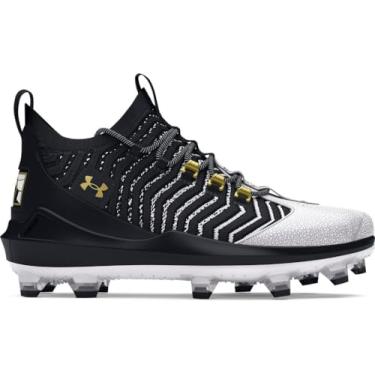 Imagem de Under Armour Harper 9 Pro TPU - Masculino (Branco/Branco/Ouro metálico), Preto metálico dourado, 42