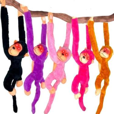 Imagem de Macaco Braço Longo Macaquinho De Pelúcia Com Som E Luz - Europio, Marr