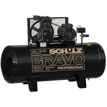 Imagem de Compressor Schulz Csl 15 Bravo 200 Lts 140 Lbs 3 Cv Monof