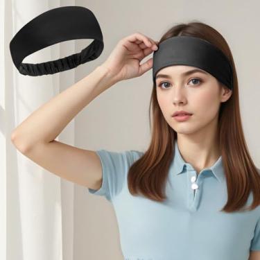 Imagem de Bandanas esportivas para corrida elásticas com absorção de umidade e leves (preto)