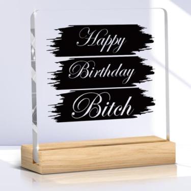 Imagem de Citações engraçadas placa acrílica decoração de mesa decoração de cubículo para casa sarcasmo humor, presentes para mulheres mamãe Mimi Boss Lady aniversário