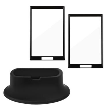 Imagem de Base de suporte para câmera e protetor de tela, suporte de silicone premium à prova d'água para mesa e adsorção automática de protetor de tela com um toque compatível com Insta360 X4