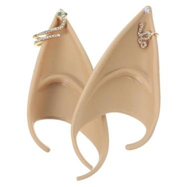 Imagem de 1 par de acessórios de cosplay de orelhas de elfo realistas para mulheres, para baile de máscaras de Natal, festas de fantasia, duráveis e reutilizáveis, adereços de cosplay