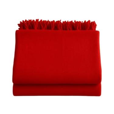 Imagem de Manta de Sofa, Manta para Sofa Grande de Algodão Capa Decorativa Protetora(M.KING 3mx1,80 VERMELHA LISA)