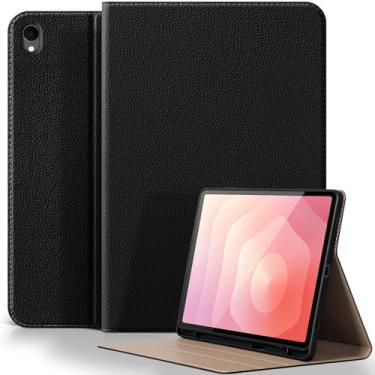 Imagem de XFYKJIN Capa para Samsung Galaxy Tab S11 de 11 polegadas 2025, capa fólio fina com suporte para caneta S, despertar/hibernar automaticamente, suporte ajustável, capa rígida à prova de choque, couro de