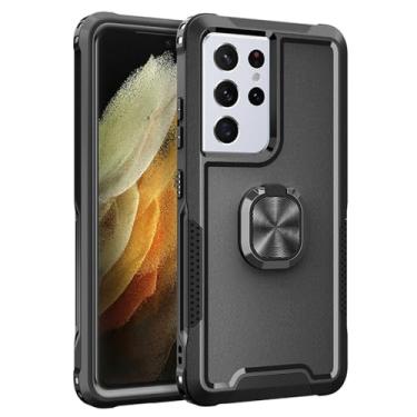 Imagem de Capa com suporte de anel para samsung galaxy, s23, s22 ultra, s20 plus, note 20, a13, a32, s10, armadura, silicone rígido, capa traseira, t5, para samsung s23ultra