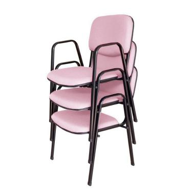 Imagem de 03 Cadeiras para Auditórios Linha Hotel Auditório Rosa