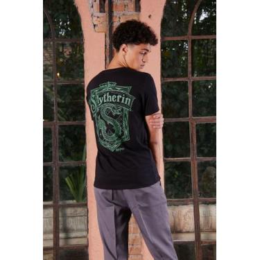 Imagem de Camiseta Unissex Harry Potter Sonserina - Preto - BANDUP, P, Preto, Un