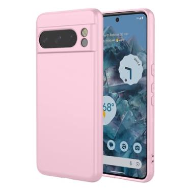 Imagem de EUAGVQY Capa para Pixel 8 Pro Google 8 Pro, silicone líquido com proteção total do corpo, forro de microfibra macio, antiarranhões, à prova de choque, capa protetora para Google Pixel 8 Pro, rosa