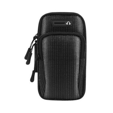 Imagem de Bolsa de Braço Preta Esportiva Entrada para Fone de Ouvido - B2