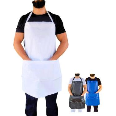 Imagem de Avental Impermeável bolso churrasqueiro garçom chef cozinha churrasco 