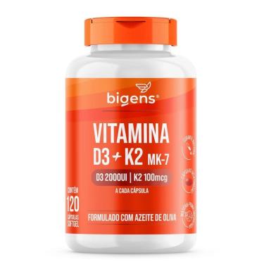 Imagem de Vitamina D3 + K2 Formulado com Azeite Oliva - 120 Cápsulas - Bigens-Masculino