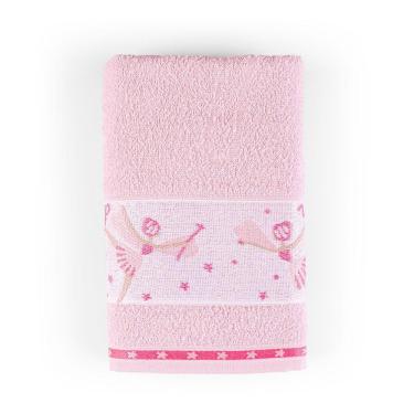 Imagem de Toalha De Banho Infantil Pitico 1,15m X 75cm 100% Algodão Macio - Bailarina Rosa