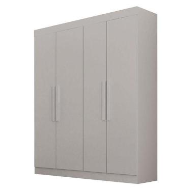Imagem de Guarda Roupas Solteiro 4 Portas Canadá Branco - Leifer Móveis