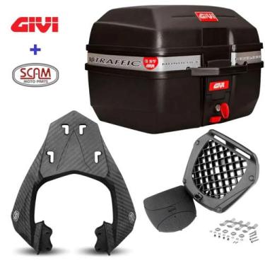 Imagem de Baú 27 Litros Traffic Givi + Bagageiro Fazer 250 2018+ Spto549 Scam - 
