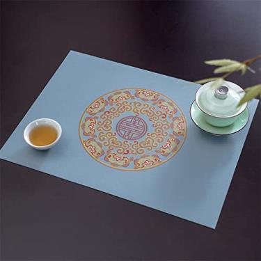 Imagem de 2 peças de tapetes de mesa estilo chinês jogo americano tapete de mesa de jantar doméstico utensílios de mesa tigela copo copo decoração de casa (cor: tamanho A: 30 * 40 cm) (D 30 * 40 cm)