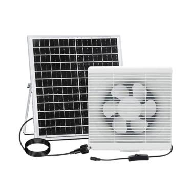 Imagem de WeiLaiKeQi Ventilador movido a energia solar, soprador de caixa, extrator de ar multifuncional, exaustor para estufa, galinheiro externo, casa para animais de, 12inch