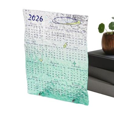 Imagem de Calendário 2026 | Planner de Acrílico Transparente Decorativo | Calendário Mensal - Decoração Para Estudo Organização Escolar Casa
