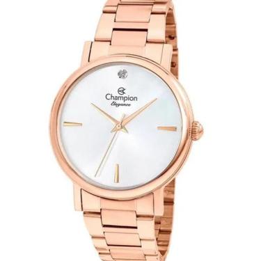 Imagem de Relogio Champion Rose Clássico Delicado Mostrador Branco