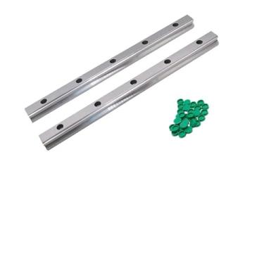 Imagem de S25HH0 2 peças HGR15 HGR20 HGR25 trilho guia linear + 4 peças HGH15CA HGW15CC HGH20CA HGW20CC blocos para CNC peça XYZ eixo roteador (2 trilhos HGR15,550mm)