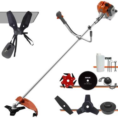 Imagem de Roçadeira Multifunções Tekna RL520ACG2 À Gasolina 52cc 13.000rpm 2HP 6 Opções de Corte Com Facas 2 Pontas, 3 Pontas, 6 Pontas, 80 Dentes e Trimmer