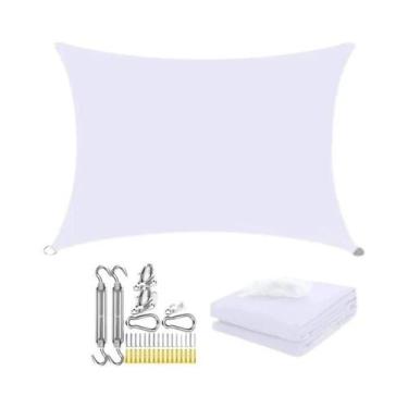 Imagem de Toldo Retangular Impermeável Para Exterior, Sombra De Sol Para Jardim,