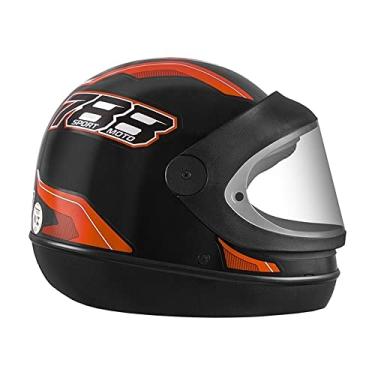 Imagem de CAPACETE FECHADO PRO TORK NEW SPORT MOTO PRETO - LARANJA TAM. 60
