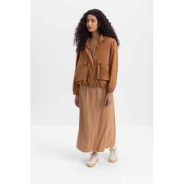 Imagem de Jaqueta Feminina Impermeável Essendi Camel-Feminino