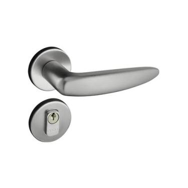 Imagem de Fechadura Pado Externa Erich 40mm Roseta Acetinado 692-80e, Cromado Ac