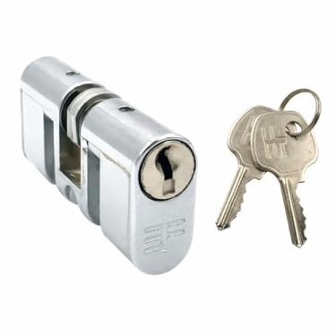 Imagem de MIOLO CILINDRO REPOSIÇÃO TAMBOR C/2 CHAVES P/FECHADURA 3F 4000/5000/6000/7000 000ZCR CROMADO