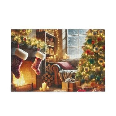 Imagem de 500 Piece Warm Christmas House Picture Puzzles Wood and Paper Material, Hard Puzzles for Adults