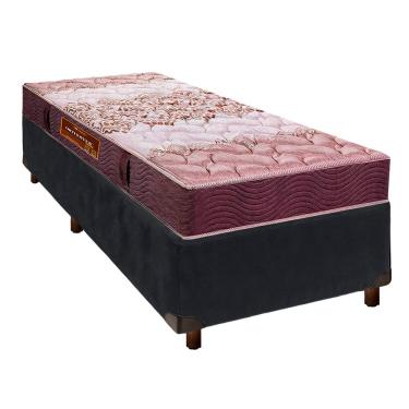 Imagem de Cama + Box Cinza e Colchão D26 Solteiro - Ortophedic Sankonfort