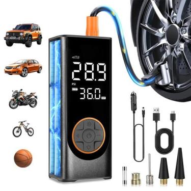 Imagem de Compressor de ar portátil com inflador de pneus BLACKYEW 150PSI 35L/mi