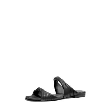 Imagem de Michael Kors Sandália rasteira feminina Kiana, Couro Napa/Preto, 34