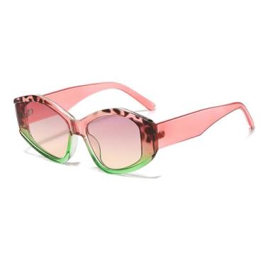 Imagem de Óculos de Sol Olho de Gato em Cores Doces para Homens e Mulheres, Proteção UV400, Ideais para Esportes ao Ar Livre, Corrida e Ciclismo, Rosa e Amarelo