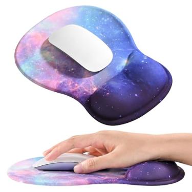 Imagem de EooCoo Mouse pad ergonômico com suporte de descanso de pulso em gel, design côncavo médio, alivia a dor no pulso, base antiderrapante para laptop, computador, acessórios de mesa de escritório
