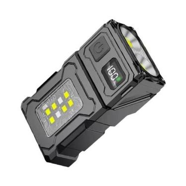 Imagem de Lanterna LED Mini USB Recarregável Portátil Com Ímã Traseiro Super Bri